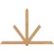 Ekena Millwork Kennewick Timber Gable Bracket, Western Red Cedar, 108"W x 72"H x 5 1/2"D x 5 1/2"F, 16/12 Pitch GBW108X72X0606KEN00SWR - alternate 1